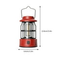 thumbnail image 3 of Vintage Style Rechargeable Camping Lantern - Portable Tent Light with Dimmer Switch, Hanging Ring - 13.8x9x8.4cm - ABS Material - Requires 3 AA Batteries, 3 of 4