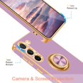 thumbnail image 5 of Samsung Galaxy S23 Plus Case, Galaxy S23 Plus Case with 360° Ring Holder Phone Case for Women Girls Slim Kickstand Magnetic Support Car Mount Shockproof Case Samsung S23 Plus 6.6 Inch, Purple, 5 of 14