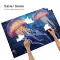 thumbnail image 4 of 1000 PCS Fantasy underwater jellyfish 1000 piece Wooden jigsaw puzzles,Stunningly Vibrant Colors,Featuring unique and beautiful illustrations,depict a dreamy jellyfish,Gift Suitable Family Friends, 4 of 6