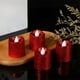 thumbnail image 1 of 6 Velas Led Rojas para Decoración Navideña | Efecto de Llama Realista de Bajo Consumo, Larga Duración | Material Plástico | Funciona con Pilas | 11,5 X 7,5 X 4,6 Cm (Paquete de 6), 1 of 6