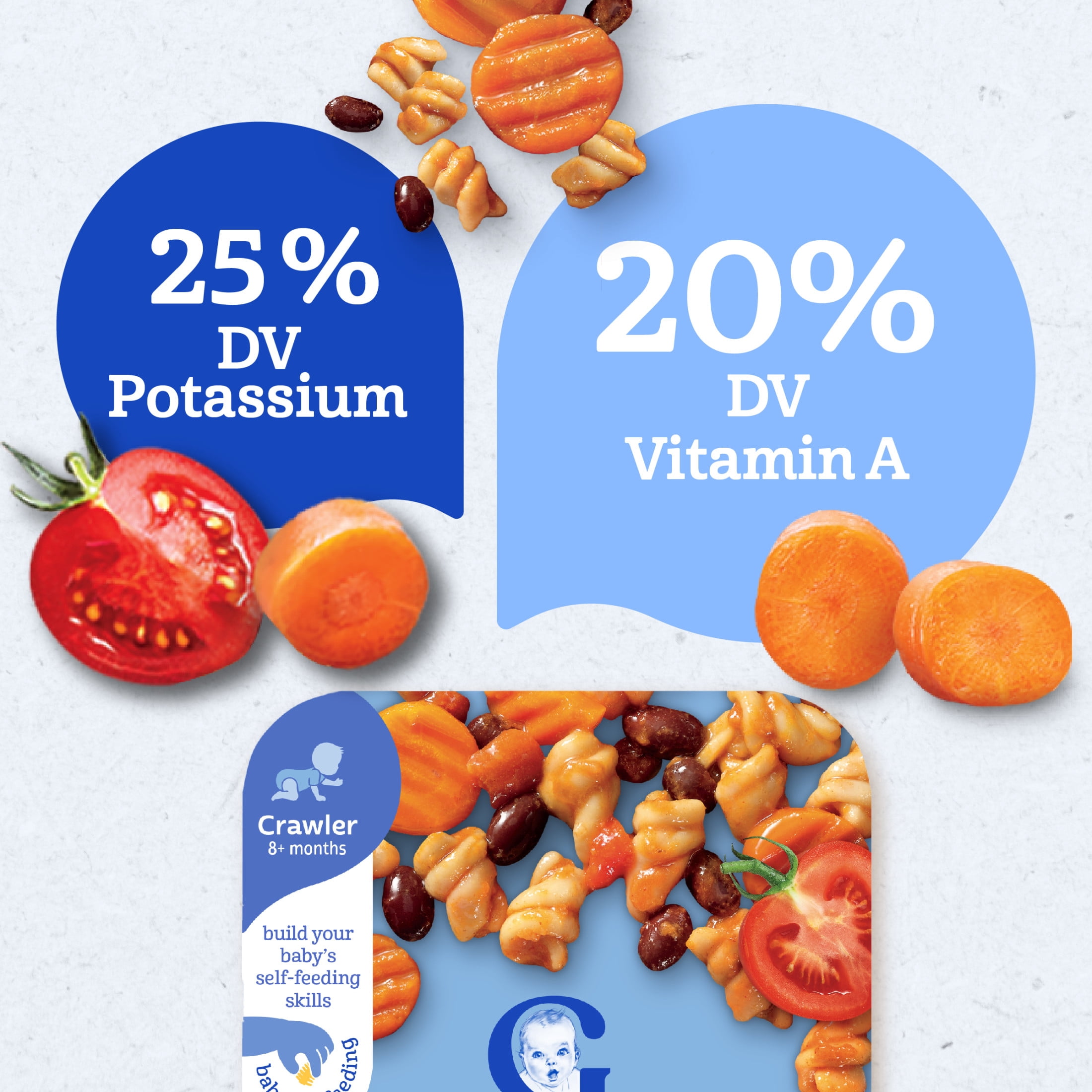 Gerber Stage 3 Baby Food, Mexican-Style Pasta, Pick-Ups, Baby Led Feeding 5.8 oz
