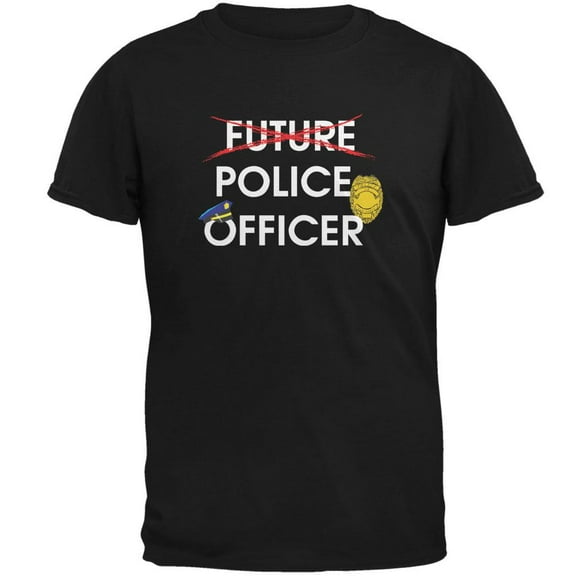 Graduation - Future Police Officer Mens T Shirt Black SM