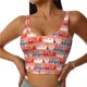 thumbnail image 1 of Fotbe Cartoon with Traffic Elements Sujetador Deportivo Largo sin Aros para Mujer con Almohadillas y Soporte Medio, Transpirable y Absorbente, Camiseta Tipo Chaleco o Tank Top-Medium, 1 of 8