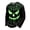 04#Green, variant on Halloween Neon Glow Pumpkin Spider Web Shirt for Men, Crew Neck Long Sleeve Casual Top Pullover, Cool Streetwear Party Clothes Orange XL