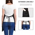 thumbnail image 4 of Piece Black Chef Apron, Unisex Work Apron, Waterproof Adjustable Apron with 2 Pockets, Personalized Apron for Catering Cooking Gardening Cleaning Painting, 4 of 5