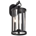 thumbnail image 3 of Nuvo Lighting Broadstone 2 Light Large Wall Lantern Matte Black with Clear Seeded Glass, 3 of 18