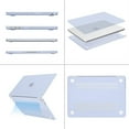 thumbnail image 5 of Mosiso Case for MacBook Air 13.6 inch Case M4 A3240 M3 A3113 M2 A2681 2022-2025, Protective Plastic Hard Shell Case & Keyboard Cover Skin, Cerulean Blue, 5 of 6
