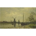 thumbnail image 2 of Jan Hillebrand Wijsmuller 24x16 Black Ornate Framed Double Matted Museum Art Print Titled: Waterway Near the Baarsjes, Amsterdam (C. 1880 - C. 1901), 2 of 5