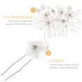 thumbnail image 3 of unbranded 6Pcs Wedding Hair Accessories Silver Hairpins Elegant Flower Design for Special Occasions, 3 of 7