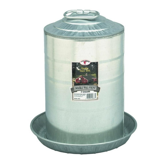 Miller Manufacturing Little Giant 3 gal Steel Poultry Waterer