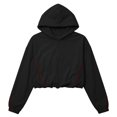 thumbnail image 6 of T Shirts Women Hooded Short Sleeve Cropped Athletic Solid Print Sun Protection Jacket Activewear Women Graphic Tees L, 6 of 6