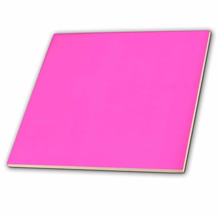 3dRose Hot Pink - Ceramic Tile, 4-inch