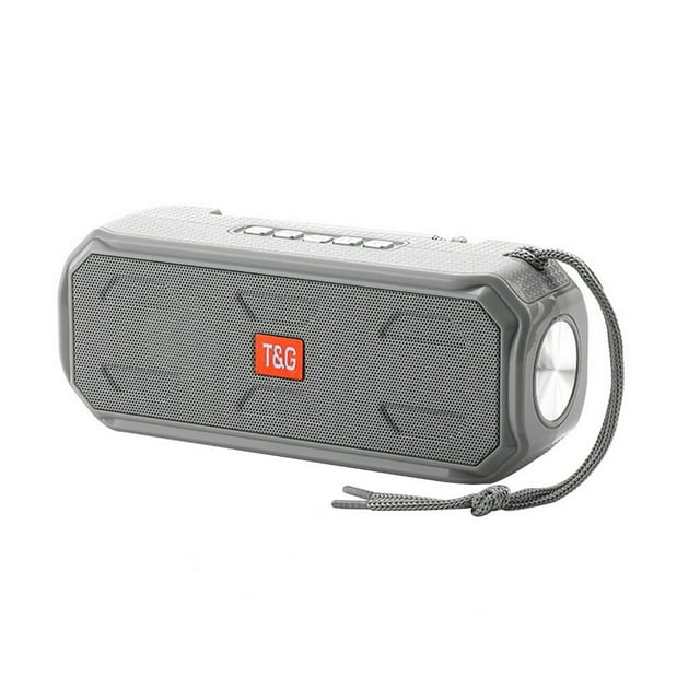 Speaker Bluetooth V5.0 Outdoor Camping Soundbar Portable Wireless Flashlight Loudspeaker Gray