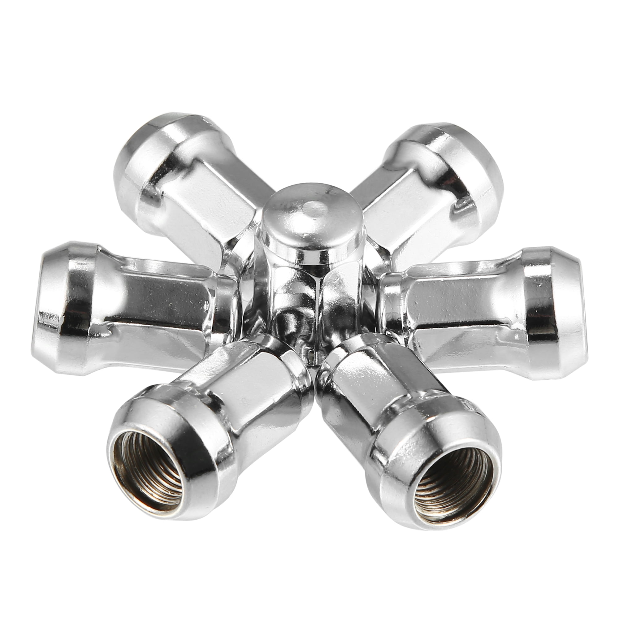 Unique Bargains M12x1.5 Car Wheel Heptagon Lug Nut Socket Key Pack of 21 Silver