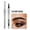 Soft Black, variant on BUDAO00 2 Fork Microblading Eyebrow Pencil with Dual End Spoolie Brush, Hair Like Brow Pen for Filling Sparse Brows, Shaping, Defining and Natural Looking Daily Eye Makeup for Daily Use