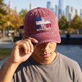 thumbnail image 6 of 9/11 Never Forget American Flag Baseball Cap - 9.11.01 Twin Towers Vintage Washed Cotton Patriot Day Commemorative Hat, Adjustable Unisex Dad Cap for Men and Women, 6 of 6
