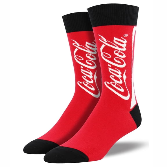 Coca Cola Classic Logo Men's Red Socks