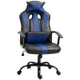 thumbnail image 1 of Vinsetto Office Chair High Back Racing Style Gaming Chair Adjustable PU Leather Swivel Computer Task Seat with Lumbar Support and Pillow Blue, 1 of 10