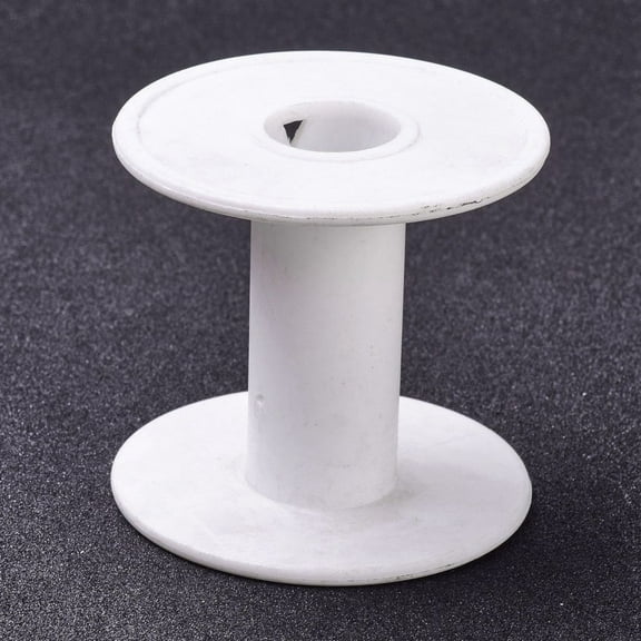 20 pc Plastic Empty Spools for Wire Thread Bobbins White 6.6x6.15cm