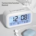 thumbnail image 2 of Billuyoard ABS Reloj digital Pantalla LCD Snooze Timing Alimentado por Bajo ruido Transmisión de voz Alarmas inteligentes Termómetro Electrodomésticos Blanco, 2 of 6
