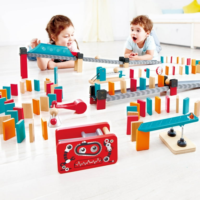 Hape Robot Factory Domino Set - Wooden Toy for Kids 4+ - Walmart.com
