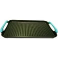 thumbnail image 2 of Marble Double Grill Griddle for all Stove Tops Nonstick, 19 x 11.5, Cast Aluminum - Ridged Surface - Jade Handles, 2 of 3