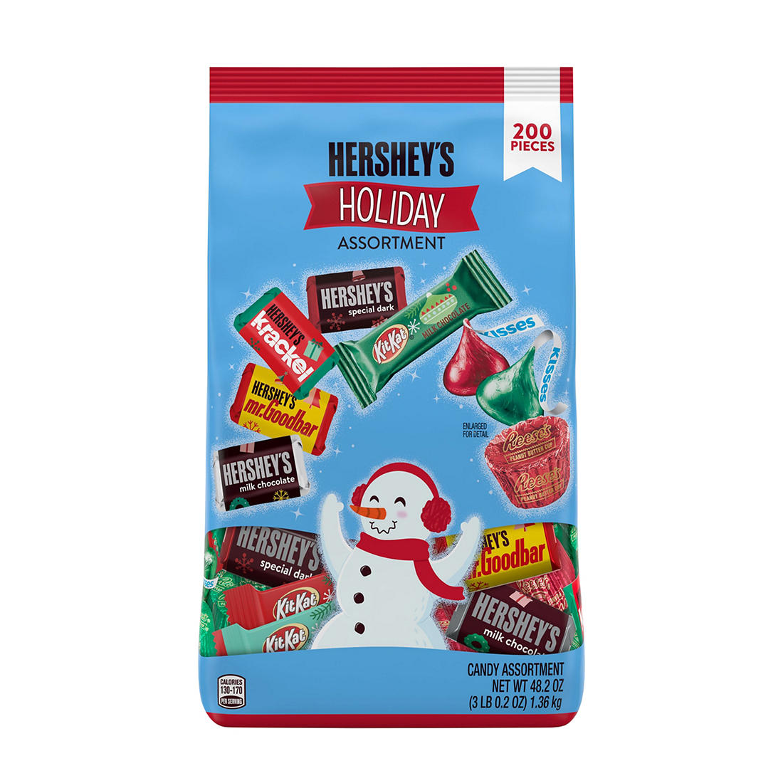 Hershey's Assorted Milk and Dark Chocolate Candy Bag, 200 ct.