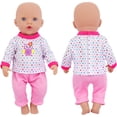 thumbnail image 4 of TDDS9 5 Sets Baby Doll Clothes for 14-18 inch Dolls, 16 inch Baby Doll Pjs Clothes Outfits and Accessories for New Born Dolls, 4 of 9