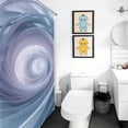 thumbnail image 4 of 3D Abstract Lines Shower Curtain Cloth Fabric Bathroom Decor with Hooks, 4 of 6