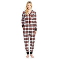 thumbnail image 2 of Ashford & Brooks Women's Flannel Hooded One Piece Pajama Union Jumpsuit - Dress Stewart - 4X-Large, 2 of 2