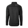 thumbnail image 3 of Men's-Cutter & Buck  Heather Charcoal Nashville SC Big & Tall Mainsail Sweater-Knit Half-Zip Pullover Top, 3 of 3
