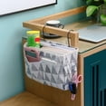 thumbnail image 2 of Multi-functional Bedside Hanging Bag Hanging Pocket Bedroom Magazine Storage Pouch Diaper Toy Holder Baby Tissue Box Home Organizer White, 2 of 9