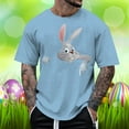 thumbnail image 2 of YDLCAFD Men's Easter Rabbit Print Short Sleeve Male Casual Shirt Spring And Summer, 2 of 4