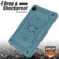 thumbnail image 3 of Kids Case for Samsung Galaxy Tab A7 Lite 8.7 2021 SM-T220/T225, Heavy Duty Hybrid Rugged Stand Protective Shockproof Cover with Shoulder Strap, Darkgreen, 3 of 7