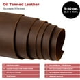 thumbnail image 2 of European Leather Work 9-10 oz. 3.6-4mm Oil-Tanned Leather Scraps Size: 10 LB - Bourbon BrownCowhide Full Grain Leather for Tooling, Accessories, Jewelry, Crafting, and DIY Projects, 2 of 6