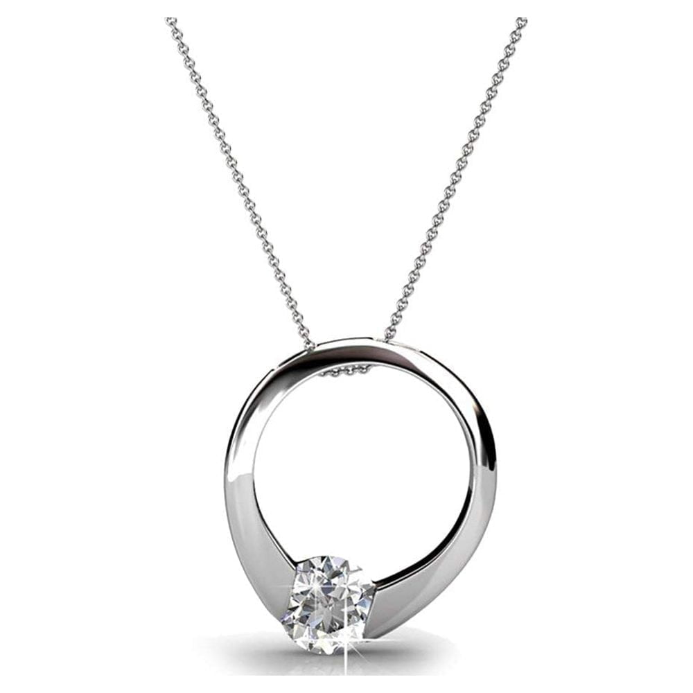 Cate & Chloe Dahlia 18k White Gold Plated Jewelry Set with Swarovski Crystals Gift for Women