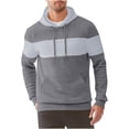 thumbnail image 2 of Timoontee Mens Hoodies Fall Warm Sweatshirts Long Sleeve Pullover Tops Spring Tops Casual Athletic Sweatshirts for Hiking Jogging Gray XXXL, 2 of 7