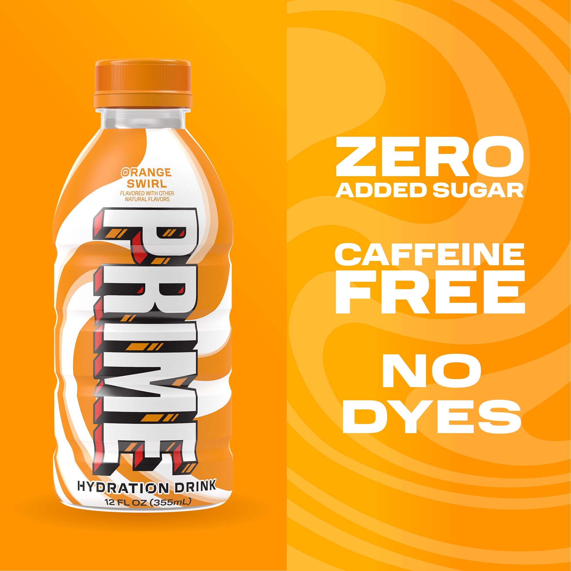 Prime Hydration Sports Drink, Variety Pack, Future Freeze, Orange Swirl, Dragonfruit Fusion, 12 fl oz, Bottles