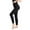 Black, variant on Matoen Yoga Legging Seamless Workout Solid Color High Waist Butt Liftings Athletic Leggings