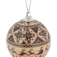thumbnail image 3 of Northlight 14-Piece Brown Nordic Print Decoupage Christmas Ball Ornament Set, 2.25" (60mm), 3 of 4