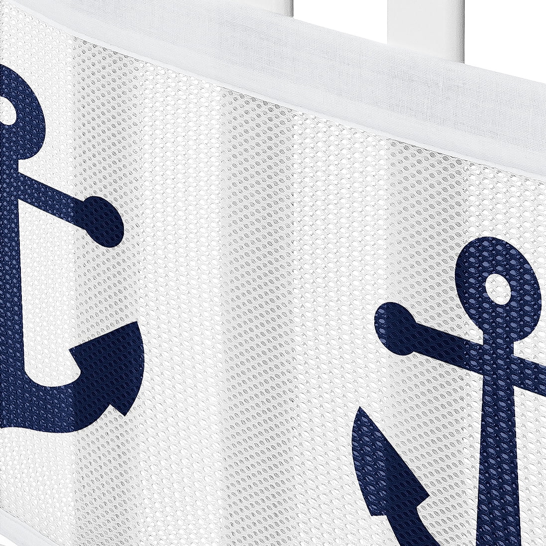 Sweet Jojo Designs + BreathableBaby Sailor Boy, Girl, Unisex/Gender Neutral Breathable Mesh Crib Liner