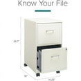 Scranton 2 Drawer Steel Mobile File in Pure White