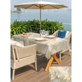 thumbnail image 6 of 52x70 Inch Outdoor Tablecloth with Umbrella Hole Zipper Rectangle Watercolor Flower Rectangular Tablecloths Outside Waterproof Retro Petals Floral Plant Painting Patio Table Cover for Picnic Party, 6 of 8