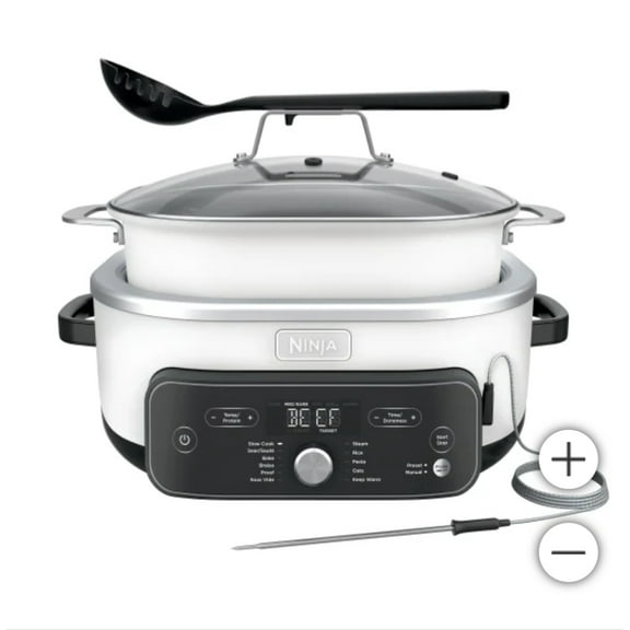 Ninja 17-in-1 8.5 Qt PossibleCooker PRO Plus with Smart Cook System, White MC2052CO