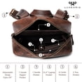 thumbnail image 4 of Mochila Luxeoria de piel hecha a mano para hombre y mujer 15.6 pulgadas, 4 of 8