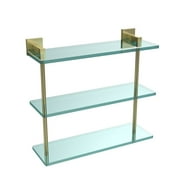 Montero Collection 16 Inch Triple Tiered Glass Shelf