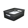 thumbnail image 2 of Advantus 36003 Weave Design Plastic Medium Bin, 13.75"L by 10.5"W by 4.625"H, Black, 2 of 3
