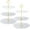 White, variant on Set of 2 Cupcake Display Stands 3 Tier Serving Tray Platters Stainless Steel Cup Cake Tower for Birthday Party Wedding Dessert Cookie Candy(White)