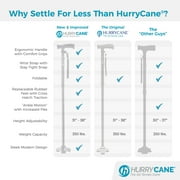 HurryCane Freedom Edition قصب قابل للطي مع مقبض T ، بنفسجي