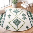 thumbnail image 2 of SAFAVIEH Aspen Byrne Southwestern Wool Area Rug, Green/Ivory, 7' x 7' Round, 2 of 8